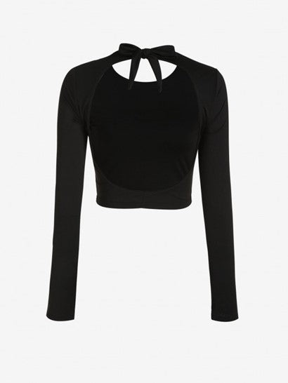 Tie Backless Perforated Sports Tee
