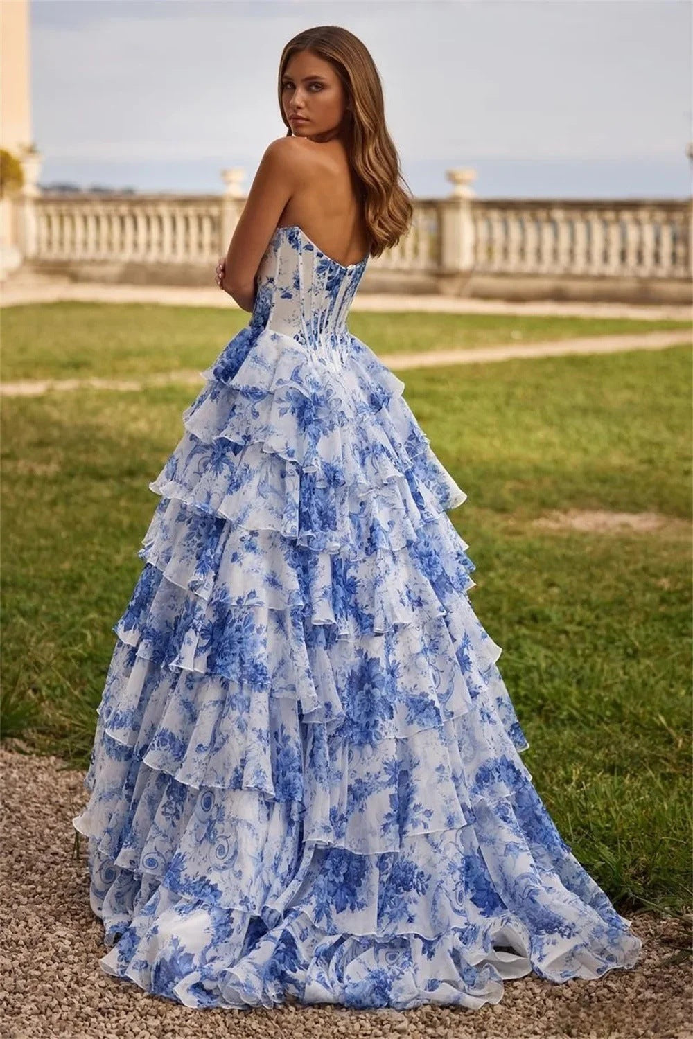 Hydrangea Blue Maxi Dress